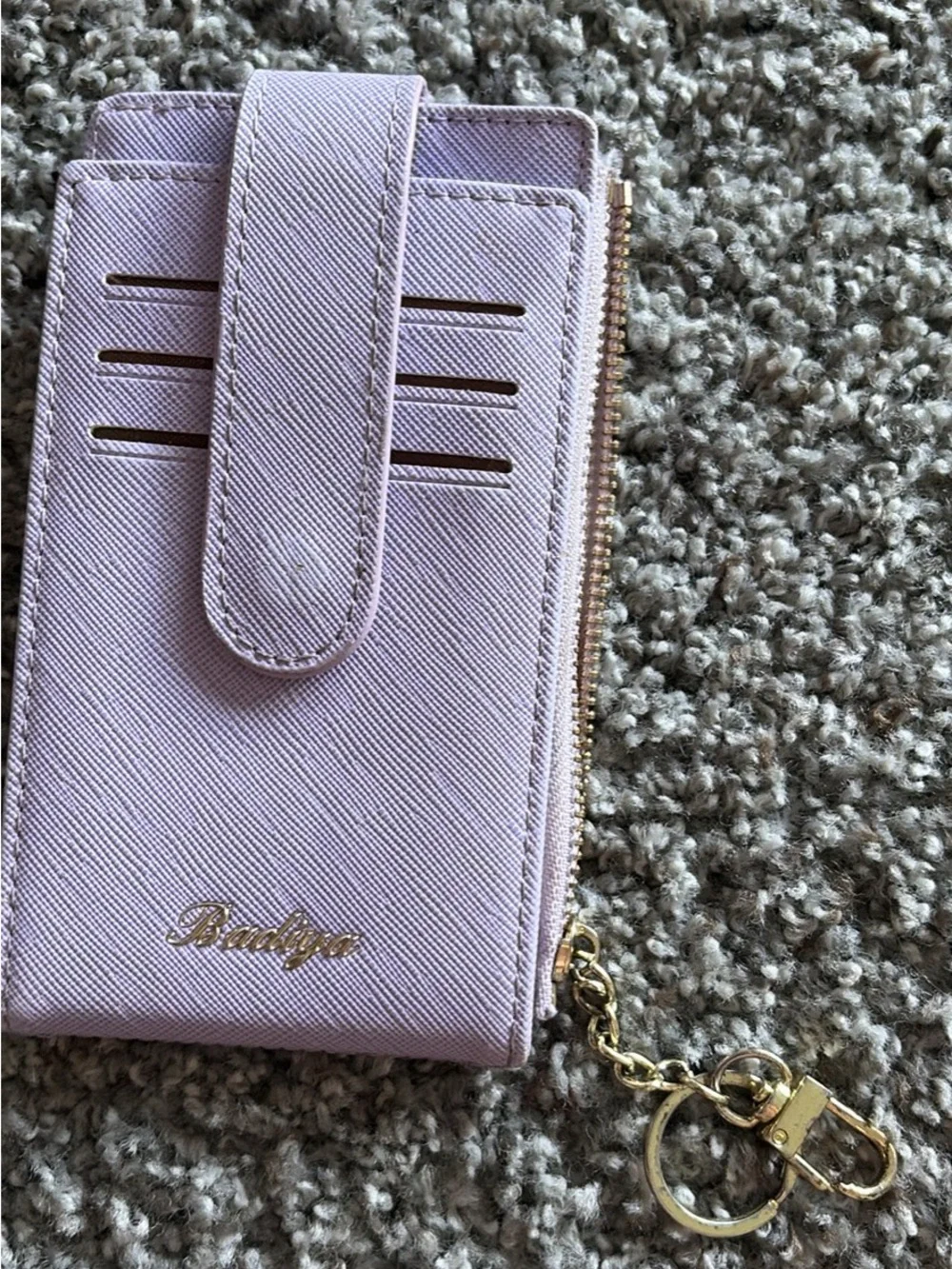 Lavender Cardholder Wallet with Keyring